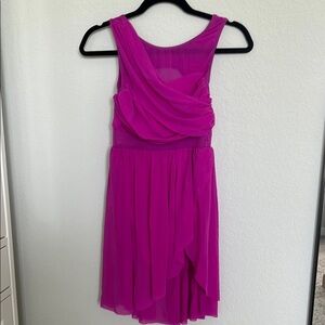 Balera Magenta Pink Chiffon Dance Dress with Bodysuit